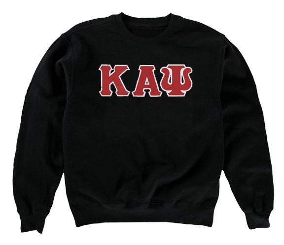 Black) Kappa Psi (Vintage Nupemall 3-Letter – Crewneck Alpha Sweatshirt
