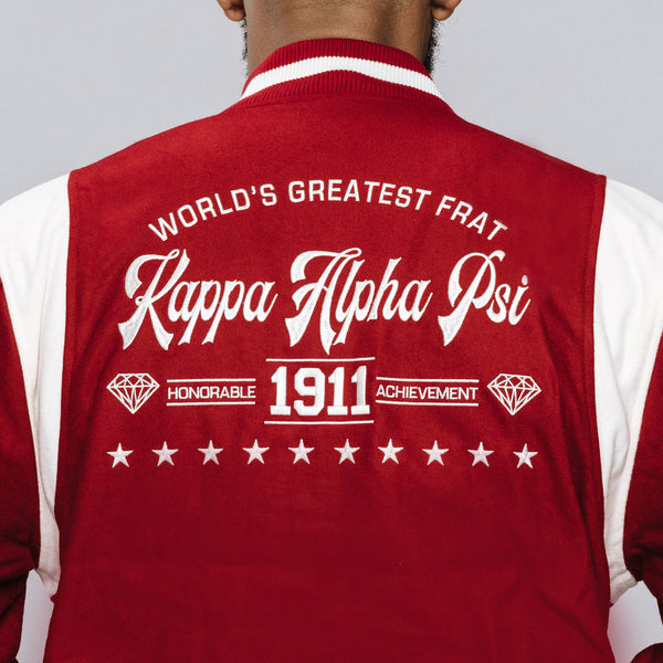 Kappa Alpha Psi Wool Varsity Jacket (Krimson)