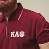 Kappa Alpha Psi 3-Letter Zip Performance Polo (Krimson)