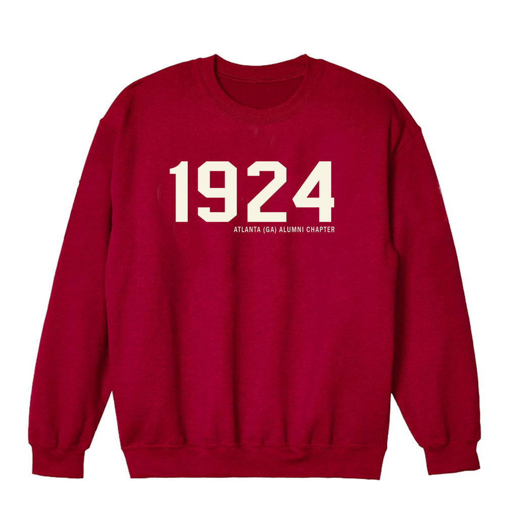 Atlanta Alumni 1924 Applique Crewneck (Krimson)