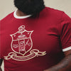 Kappa Alpha Psi Coat of Arms Ringer Tee (Krimson)