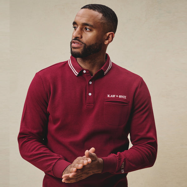 Kappa Alpha Psi Greek Letter Long Sleeve Polo