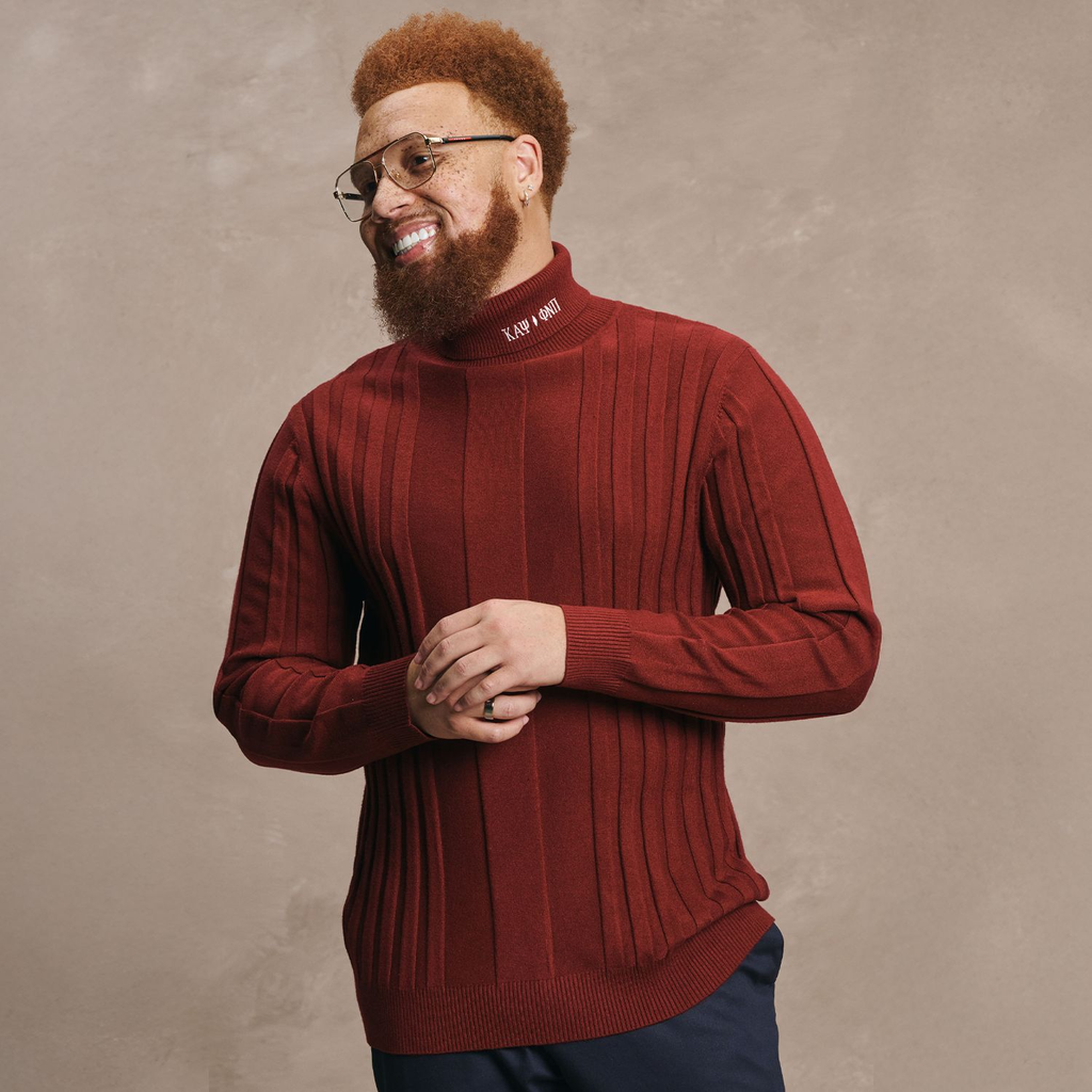 Kappa Alpha Psi Diamond 3-Letter Ribbed Turtleneck