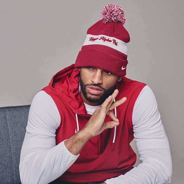 Kappa Alpha Psi Nike Striped Pom Beanie