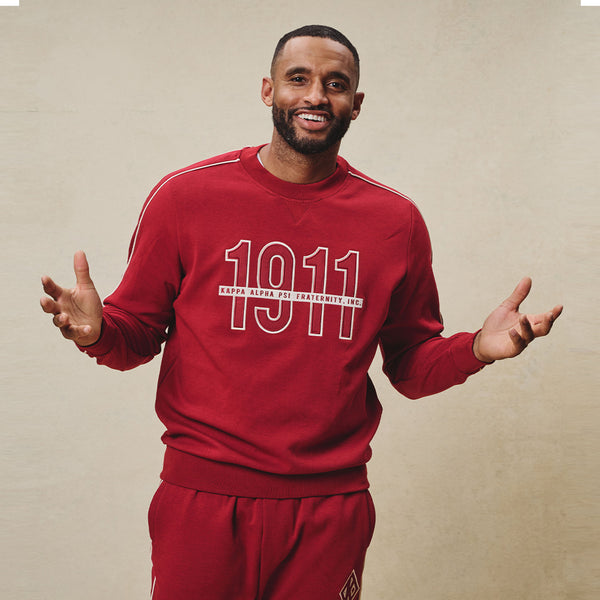 Kappa Alpha Psi Striped 1911 Crewneck