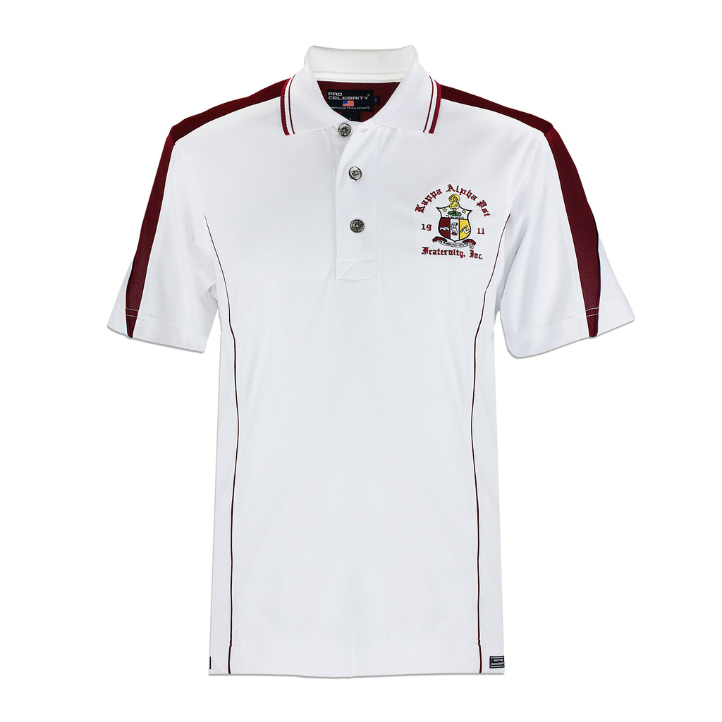 Kappa Alpha Psi Coat (White/Krimson) – Shirt Nupemall Polo Arms of DriFit